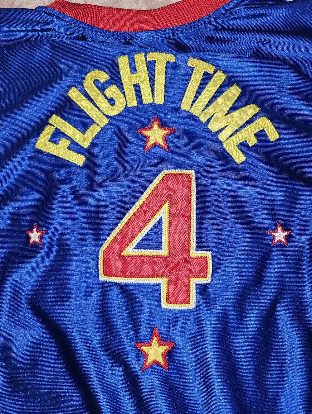 Vintage Large Harlem Globetrotters Flight Time #4 Basketball Jersey Sz L